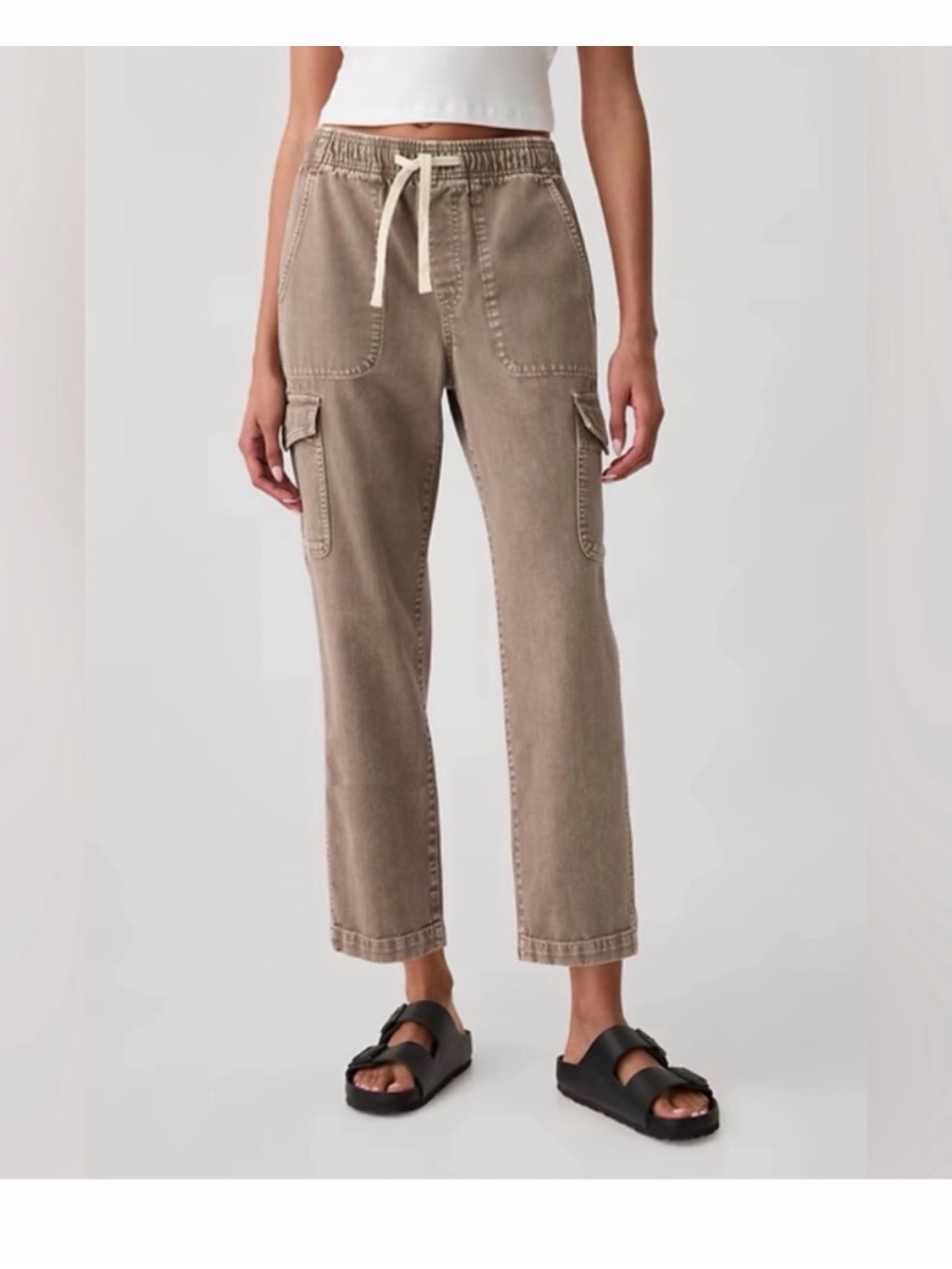 Gap Tan Mid Rise Easy Jean Cargo